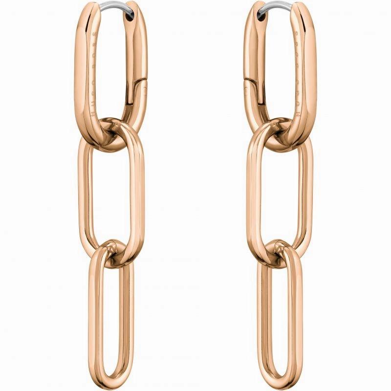 Boss Jewellery Ladies Rose Gold Plated Drop Earrings 1580202