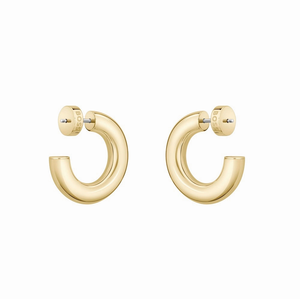 Boss Jewellery Live Gold Plated Ladies Hoop Earrings 1580690