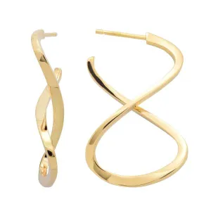 Boucle d'oreilles en or jaune.