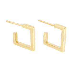 Boucle d'oreilles en or jaune.