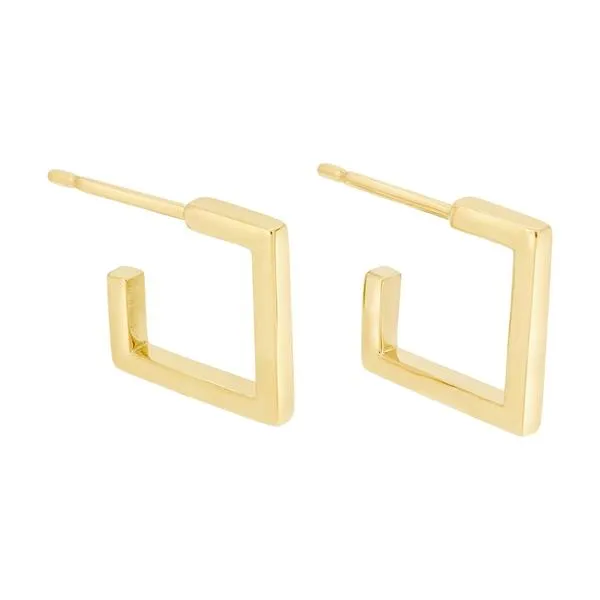 Boucle d'oreilles en or jaune.