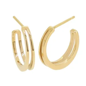 Boucle d'oreilles en or jaune.