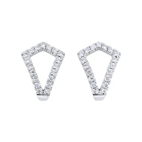 Boucles d'oreille en or blanc sertie de diamants