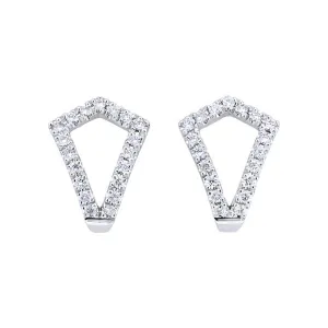 Boucles d'oreille en or blanc sertie de diamants