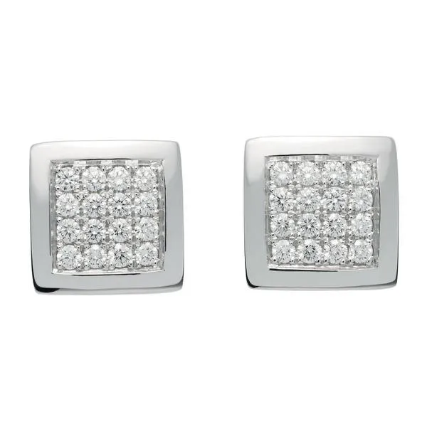 Boucles d'oreille en or blanc serties de diamants
