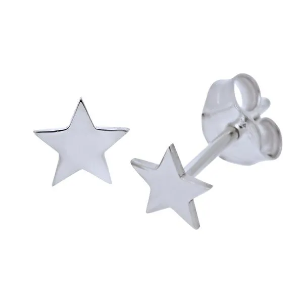 Boucles d'oreilles en or blanc motif toile.