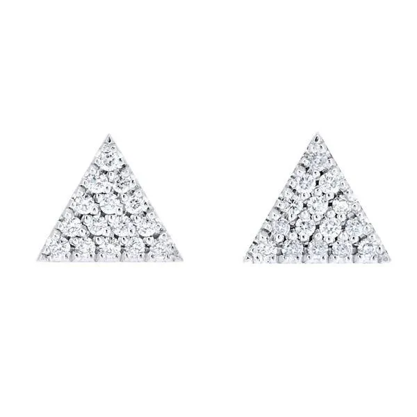 Boucles d'oreilles en or blanc serties de diamants.
