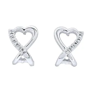 Boucles d'oreilles en or blanc serties de diamants.