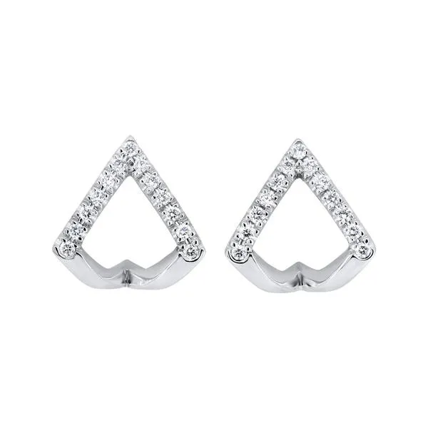 Boucles d'oreilles en or blanc serties de diamants.