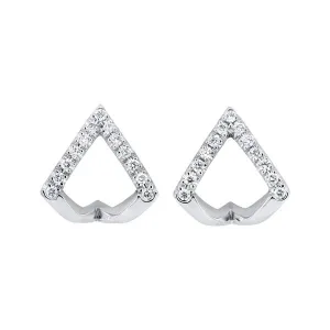 Boucles d'oreilles en or blanc serties de diamants.