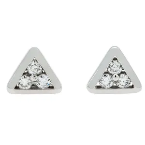 Boucles d'oreilles en or blanc serties de diamants