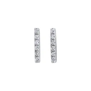 Boucles d'oreilles en or blanc serties de diamants.