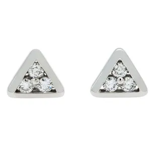 Boucles d'oreilles en or blanc serties de diamants.