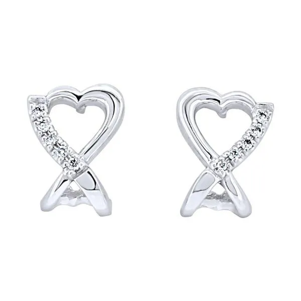 Boucles d'oreilles en or blanc serties de diamants.