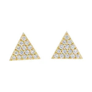 Boucles d'oreilles en or jaune serties de diamants.
