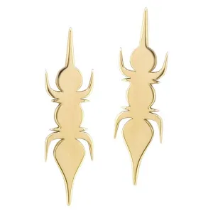 Boucles d'oreilles flche faitire en or jaune.