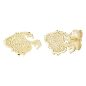 Boucles d'oreilles Ile des pins or jaune 18 carats