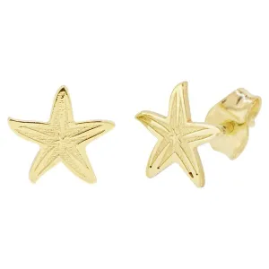 Boucles d'oreilles toile de mer en or jaune.