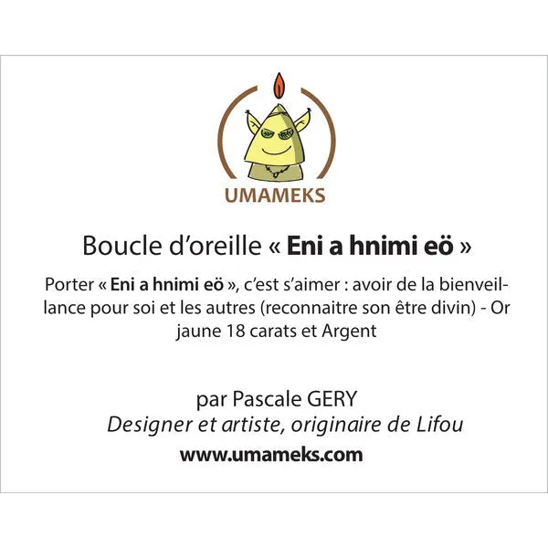 Boucles d'oreilles UMAMEK en or jaune.