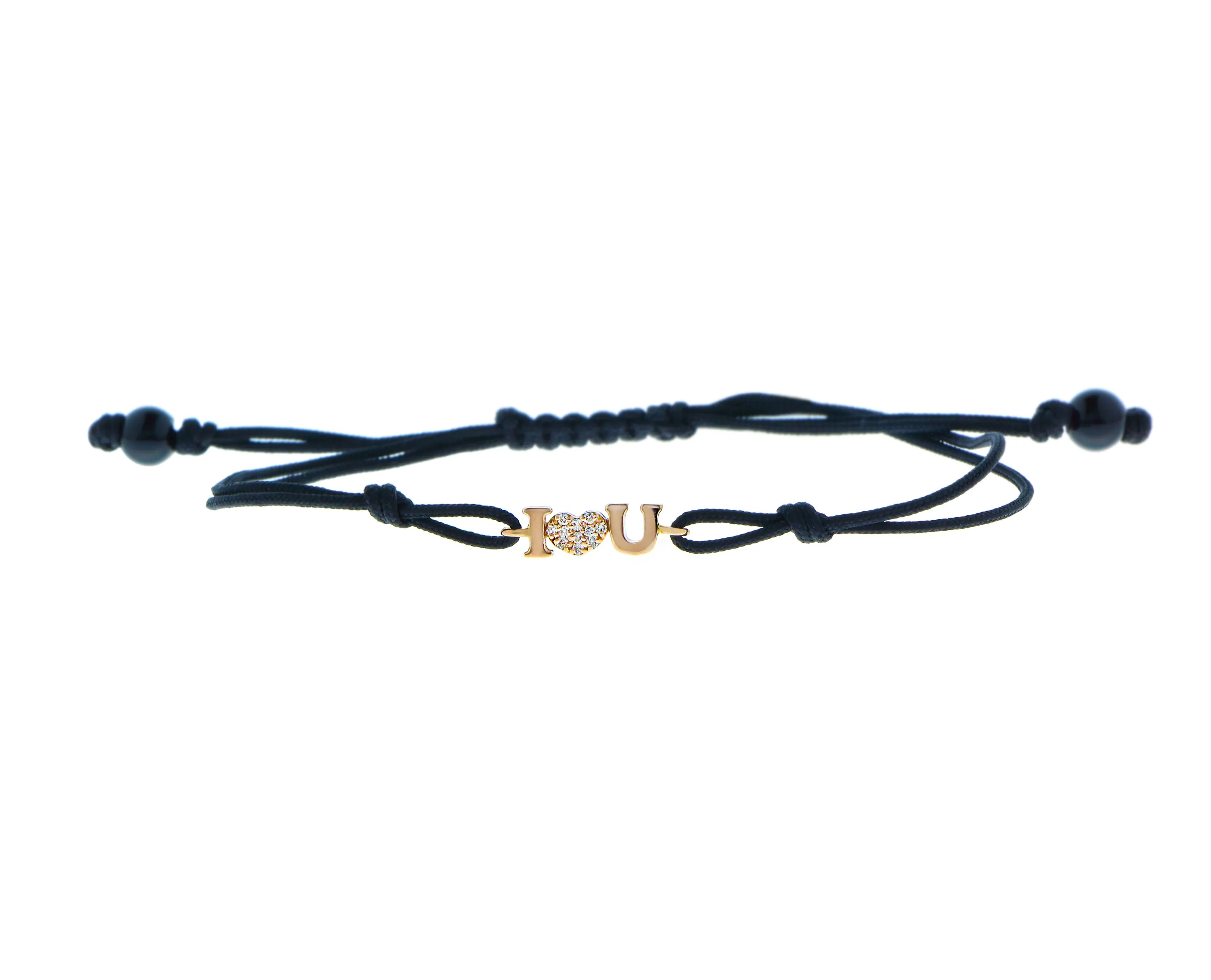 Bracelet rose gold and diamond safety pin