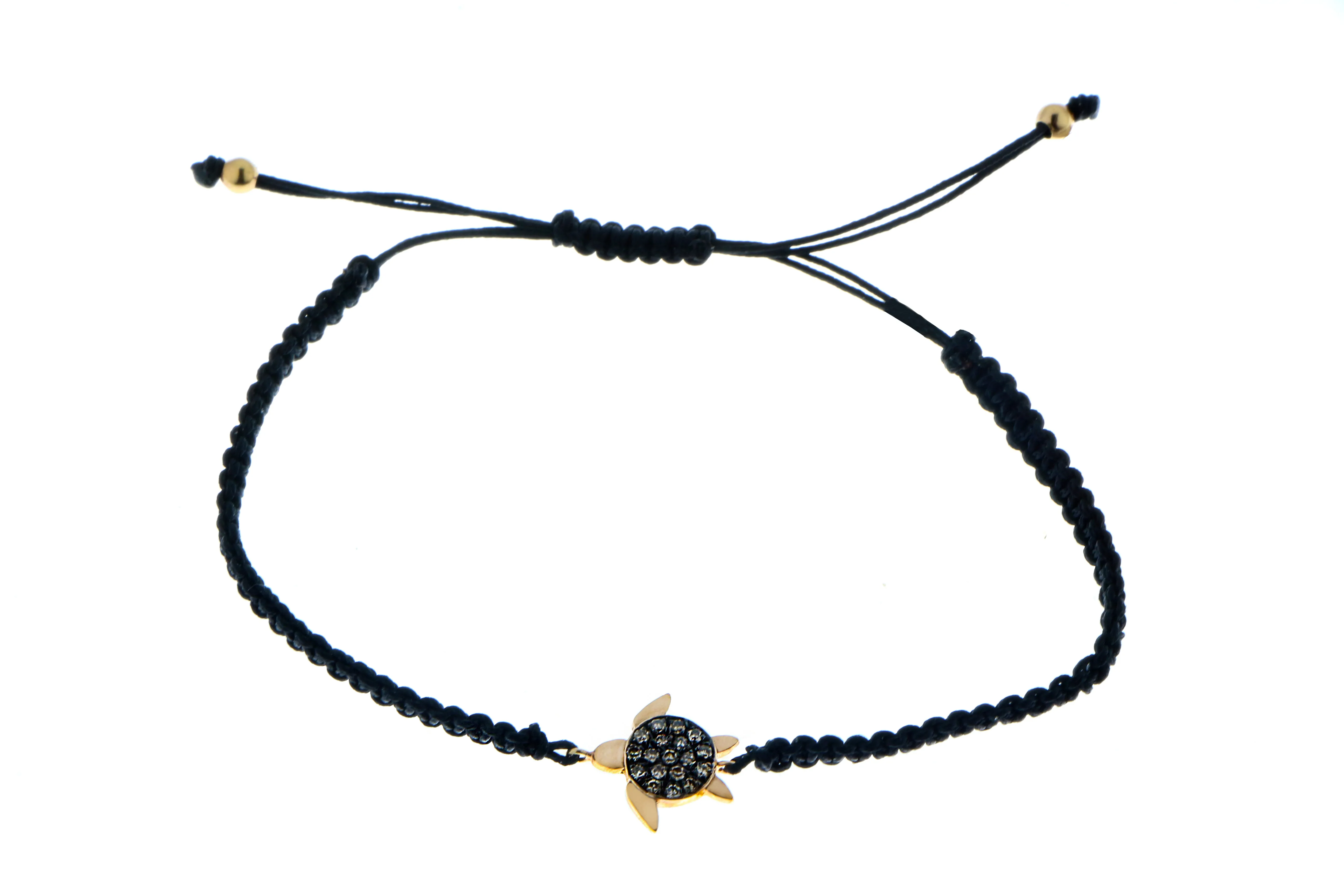 Bracelet rose gold and diamond safety pin