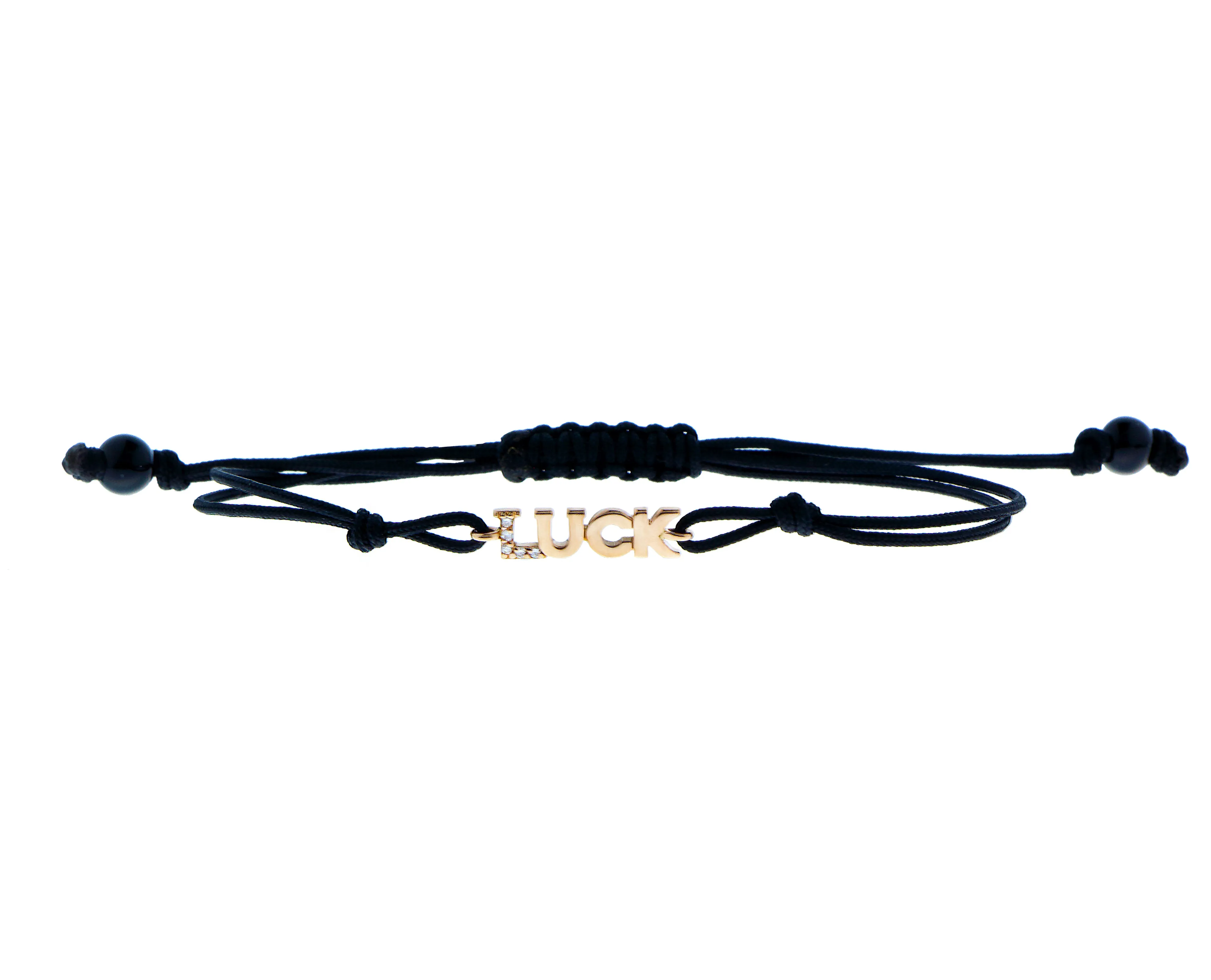 Bracelet rose gold and diamond safety pin