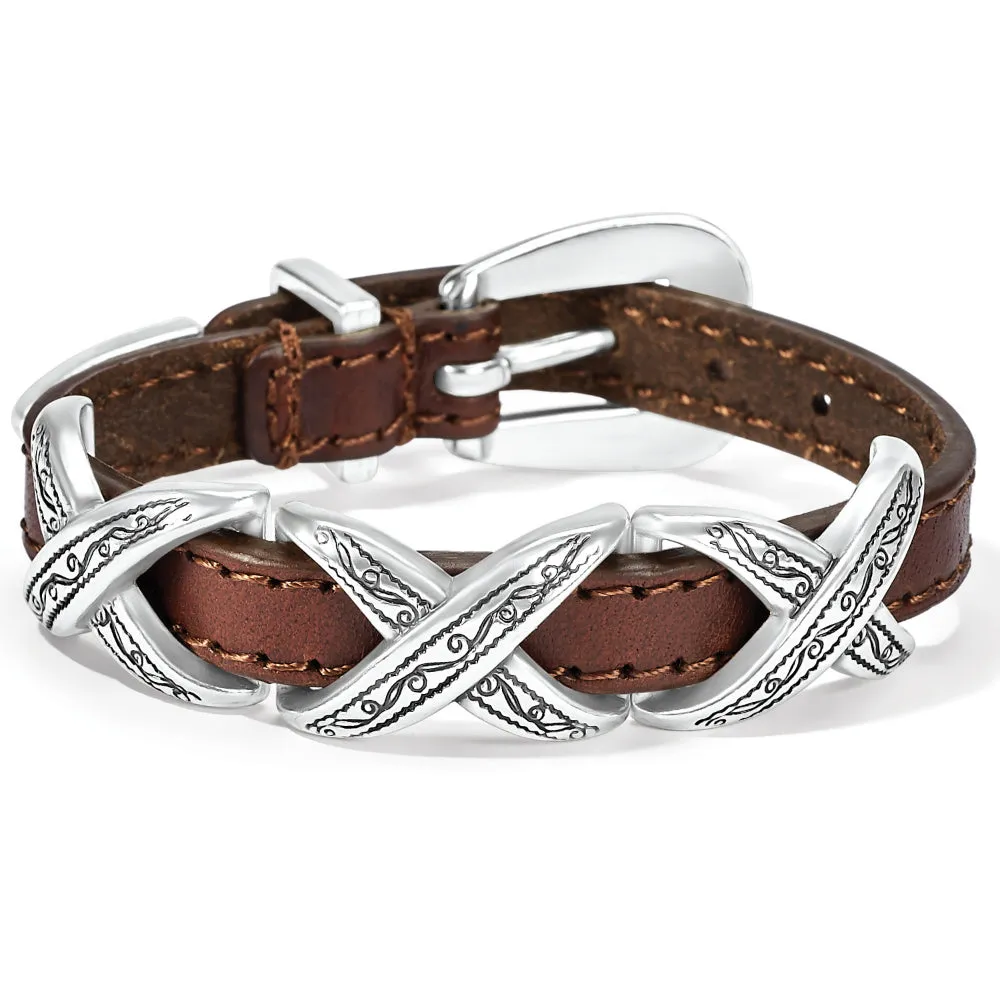 Brighton Kriss Kross Etched Bandit Bracelet