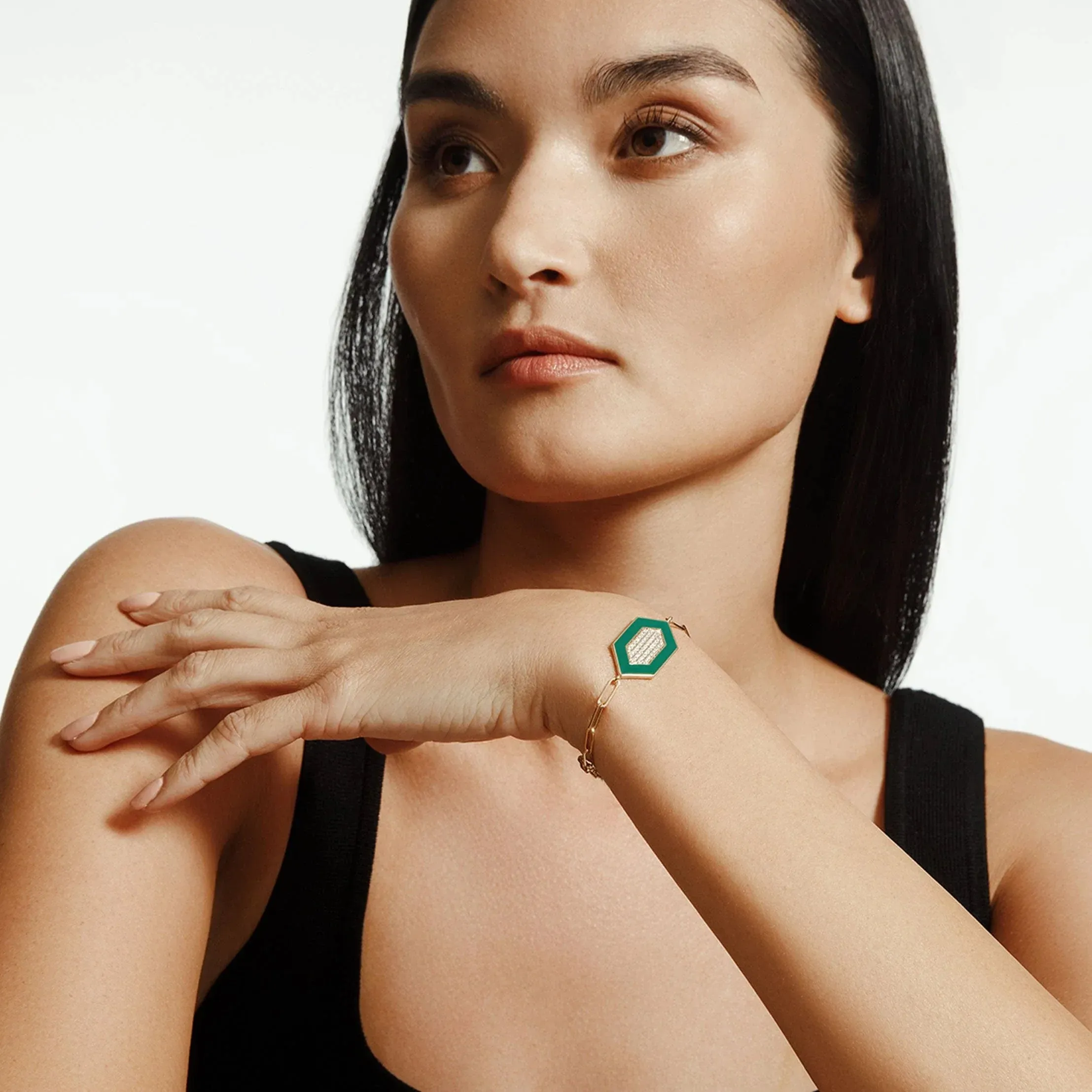 Chroma Pav Hexagon Bracelet BR492