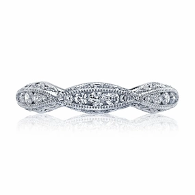 Classic Crescent Band with Diamonds