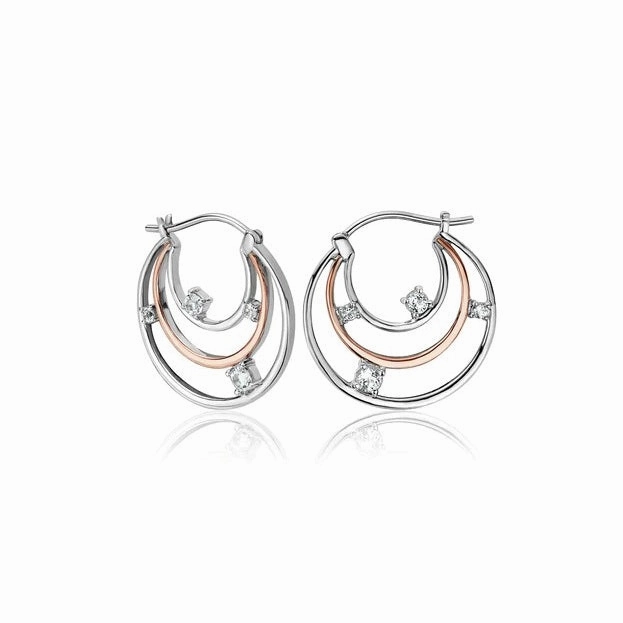 Clogau Awyr Y Nos Hoop Earrings 3SAYNO189