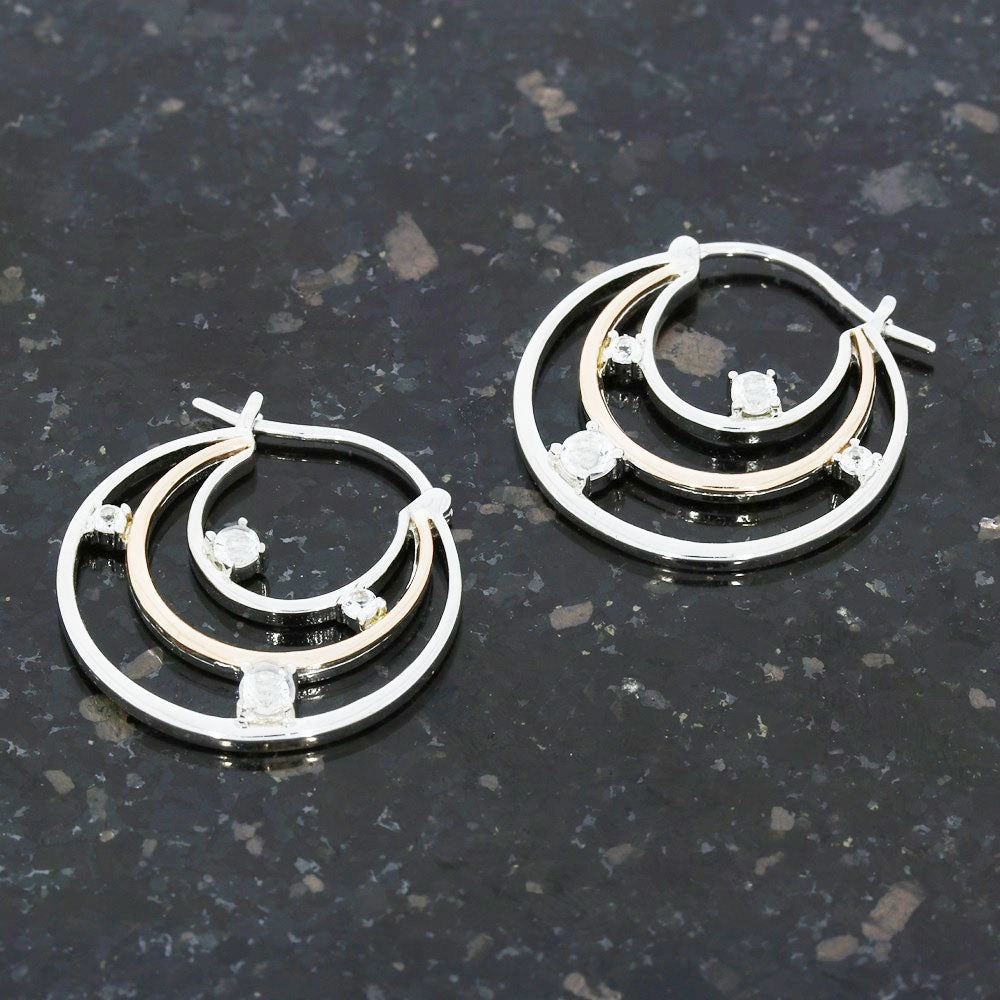 Clogau Awyr Y Nos Hoop Earrings 3SAYNO189