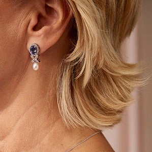Clogau Queens Jubilee Superbloom Amethyst Earrings - 3SQJB0368