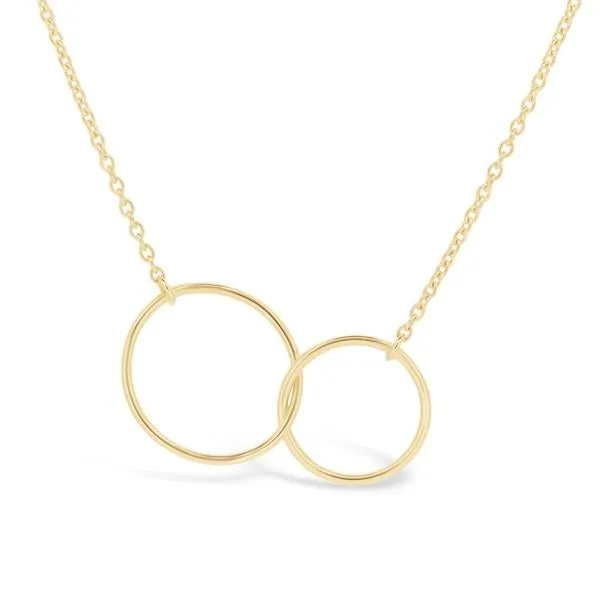 Collier 2 anneaux en or jaune.