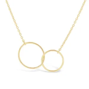 Collier 2 anneaux en or jaune.