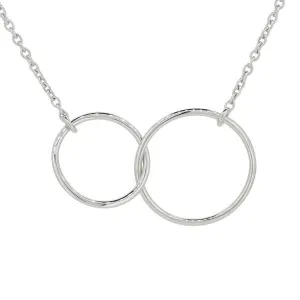 Collier en or blanc, 2 anneaux.