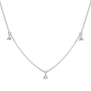 Collier en or blanc serti de diamants.