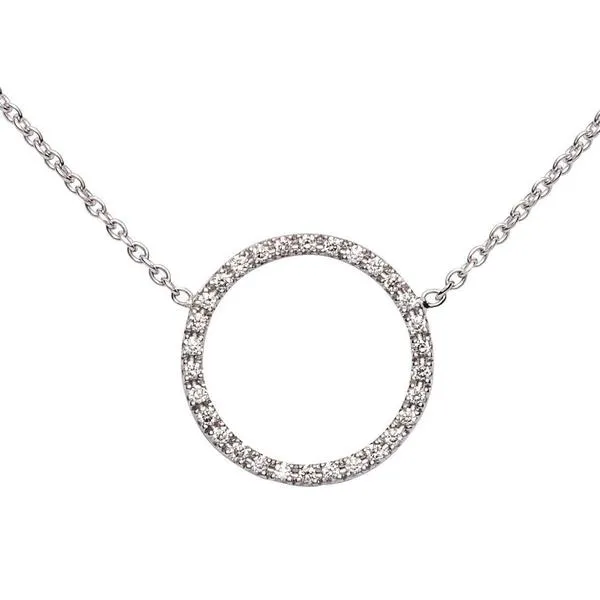 Collier en or blanc serti de diamants.
