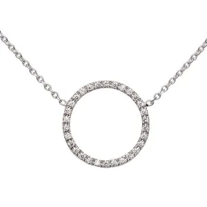 Collier en or blanc serti de diamants.