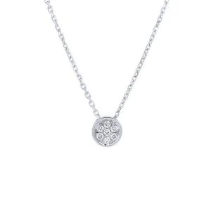 Collier en or blanc serti de diamants.