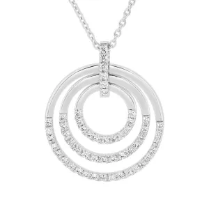 Collier en or blanc serti de diamants.