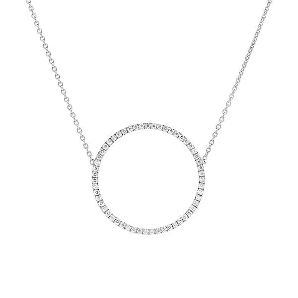 Collier en or blanc serti de diamants.