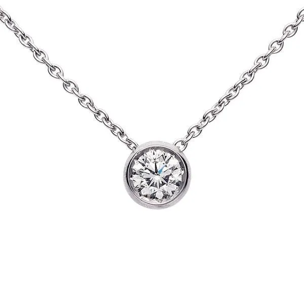 Collier en or blanc serti d'un diamant