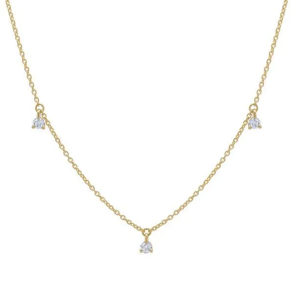 Collier en or jaune serti de diamants