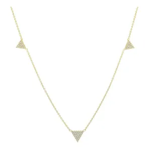 Collier en or jaune serti de diamants.