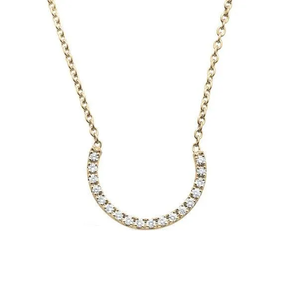 Collier en or jaune serti de diamants.