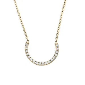 Collier en or jaune serti de diamants.