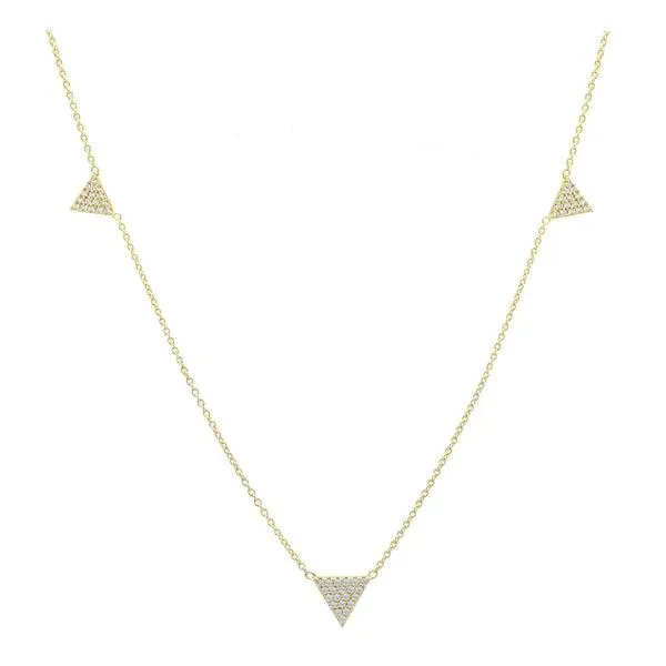 Collier en or jaune serti de diamants.