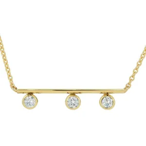 Collier en or jaune serti de diamants.