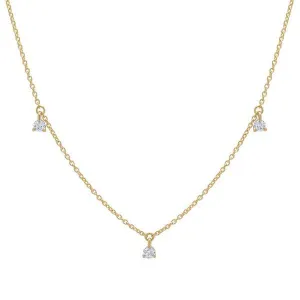 Collier en or jaune serti de diamants