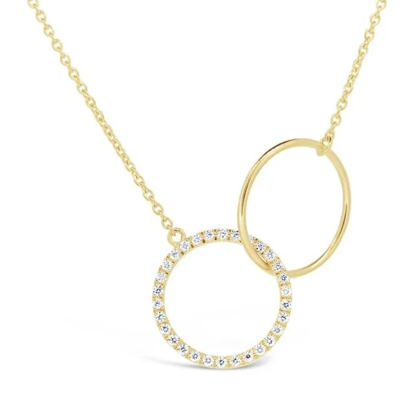Collier en or jaune serti de diamants.